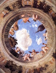 20. Andrea Mantegna, Camera degli Sposi, 1474, CE, Palazzo Ducale, Mantua, Italy, fresco. This piece was part of the 