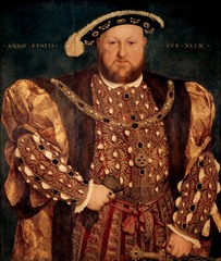 23-11A HANS HOLBEIN THE YOUNGER, Henry VIII, 1540. Oil on wood, 2' 8 1/2