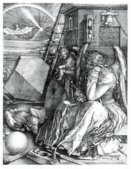 23-6 ALBRECHT DÜRER, Melencolia I, 1514. Engraving, 9 3/8