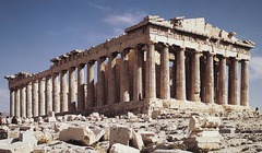 Acropolis Athens, Greece. Iktinos and Kallikrates. c. 447-410 B.C.E. Marble The most recognizable building on the Acropolis is the Parthenon, one of the most iconic buildings in the world, it has influenced architecture in practically every western country.