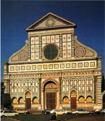Alberti, Santa Maria Novella facade