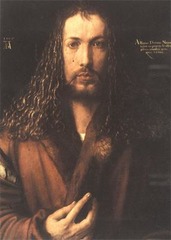 Albrecht Durer
Self-Portrait 
1500
Oil on panel 
- Making direct eye contact with the viewer 
- Made to look Jesus-like