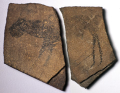 Apollo 11 Stones Nambia. c. 25000-25300 B.C.E. Charcoal on stone The earliest history of rock painting and engraving arts in Africa. The oldest known of any kind from the African continent.
