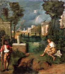 Artist: Girgione
Title: The Tempest
Place: Venice, Italy
Time: 1510