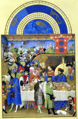 Artist: Limbourg Brothers
Title: January, from Les Tres Riches Hearts du Duc de Berry
Time: 1410