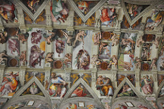 Artist: Michelangelo
Title: ceiling of the Sistine Chapel
Place: Vatican City, Rome, Italy
Time: 1510