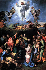 Artist: Raphael
Style: Renaissance
Medium: Tempera panel
Museum/City: Vatican Museum, Rome 
Connection: Inspired by Old Testament ideas and events
1. It was Raphael's last painting
2. It was unfinished by the time Raphael died
3. It was meant to be an altarpiece