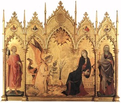 Artist: Simone Martini
Title: Annunciation
Time: 1330