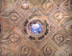 ceiling of camera degli sposi, mantegna, mantua