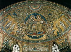 Coronation of the Virgin, Jacopo Torriti, 1295, apse of S.M. Maggiore, Rome, mosaic