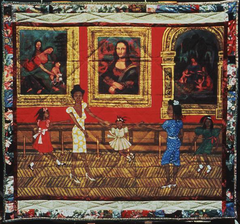 Dancing at the Louvre, from the series The French Collectiom, Part I; #1 Faith Ringgold. France, Europe. 1991 C.E. Acrylic on canvas, tie-dyed, pieced fabric border To break boundaries and combine a multitude of artistic techniques. Combines Modern art, African-American culture, and personal experiences