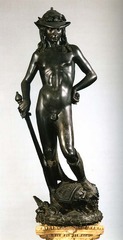 Donatello David 1443 bronze, Bargello