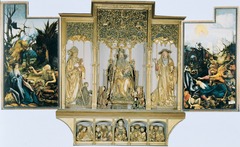 Figure 23-2b MATTHIAS GRÜNEWALD, Isenheim Altarpiece (open), from the chapel of the Hospital of Saint Anthony, Isenheim, Germany, ca.1510-1515. Oil on wood, 9' 9 1/2