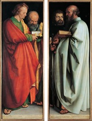 Figure 23-7 ALBRECHT DÜRER, Four Apostles, 1526. Oil on wood, each panel 7' 1