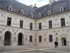 French Reniassance, Chateau d' Ancy le france interior courtyard.