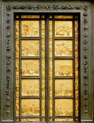 Gates of Paradise by Ghiberti, 15th Cen. Italian Ren 
- 17' tall, very massive, present old and new testament