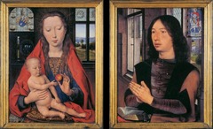Hugo van der Goes (c. 1440-82)
Virgin and Child with patron portrait 
1487