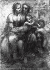Leonardo da Vinci. Italian. 
Drawing for the St Anne Altarpiece, 1505--07. 
High Renaissance.