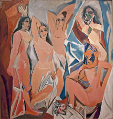 Les Demoiselles d'Avignon Pablo Picasso. 1907 C.E. Oil on canvas Marks a radical break from traditional composition and perspective in painting. These strategies would be significant in Picasso's subsequent development of Cubism, charted in this gallery with a selection of the increasingly fragmented compositions he created in this period.