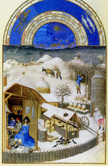 Limbourg Brothers Jan, Herman, & Pol, Netherlandish (lived in France) February . Les Tres Riches du duc de Berry, 1413-1416, Northern Renaissance, Netherlandish