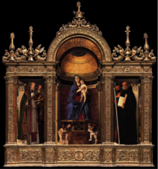Madonna dei Frari, Bellini, 1488, S. Maria dei Frari, Venice, oil on panel