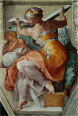 Michelangelo, Italian.
Sibyl from Sistine Chapel Ceiling, 1512.
High Renaissance