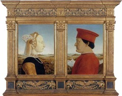 Piero della Francesca (1420-1492)
Portraits of Battista Sforza and Federico da Montefeltro 
c. 1472