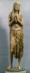 Quattrocento (1
Donatello.
Mary Magdalene -In wood, covered completely in her hair
-Revel I her ugliness 
-Wood adds brittleness, roughness