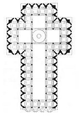 Santo Spirito (Plan) by Brunelleschi, 15th Cen. Italian Ren
