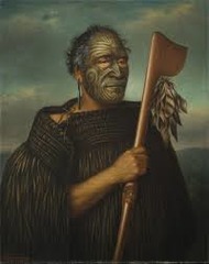Tamati Waka Nene Gottfried Lindauer. 1890 C.E. Oil on canvas Smooth brushstrokes, painted to show kind nature of the chief, compassionate, similar portrait style to the Mona Lisa, painted with tribal face paint to reinforce culture