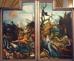 Temptation of St Anthony by Grunewald, 16th Cen N Ren
- temptations going after him