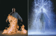 The Crossing Bill Viola. 1996 C.E. Video/sound installation To evoke the viewer's senses and create a feeling of spirituality. His work focuses and sensory perception and tries to take viewers on a trip to the spiritual realm. The videos are able to accomplish this through slow motion, contrasts in scale, shifts in focus, mirrored reflections, etc.