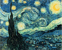 The Starry Night Vincent van Gogh. 1889. Oil on canvas It is this rich mixture of invention, remembrance, and observation combined with Van Gogh's use of simplified forms, thick impasto, and boldly contrasting colors that has made the work so compelling to subsequent generations of viewers as well as to other artists. Inspiring and encouraging others is precisely what Van Gogh sought to achieve with his night scenes. The painting became a foundational image for Expressionism as well as perhaps the most famous painting in Van Gogh's oeuvre.