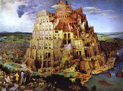 The Tower of Babel
Artist: Pieter Bruegel

Themes
-Contemporary life: Antwerp in 1560s is height of publishing industry; selling indulgences for St. Peters funding; dealing w/ corruption/building is crumbling/losing sense of spirituality
-Religion: Tower of Babel marks moment of god destroying tower and dispersing language; building looks classical for St. Peters funding