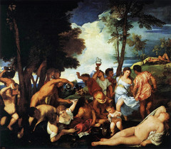 Titian, Bacchanal; 1518