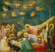 Title/Name: Lamentation
Artist: Giotto di Bondone
Date: 1305 - 1306
Location: Scrovegni (Arena) Chapel, Padua, Italy
Significance: Uses new devices to depict depth and body mass via management of light and shade.