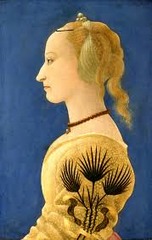 Title/Name: Portrait of a Lady in Yellow
Artist: Alesso Baldovinetti
Date: c. 1465
Significance: Removes the Renaissance depth in order to focus on the finer things such as the embroidered sleeve and headdress.