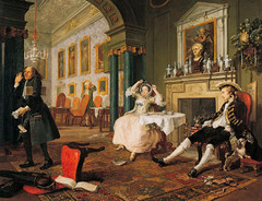 William Hogarth did a satire of ____________ in his series of paintings marriage à la mode
