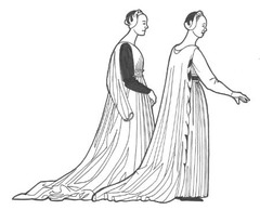 Women: 1450-1500 Gowns worn either as a single layer or two layers