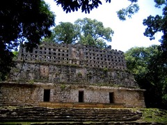 Yaxchilán Chiapas, Mexico. Maya. 725 C.E. Limestone (architectural complex) Yaxchilán is located on the south bank of the Usumacinta River, in Chiapas, Mexico. It was a significant Maya center during the Classic period (250-900 C.E.) and a number of its buildings stand to this day. Many of the exteriors had elaborate decorations, but it is the carved stone lintels above their doorways which have made this site famous. These lintels, commissioned by the rulers of the city, provide a lengthy dynastic record in both text and image.